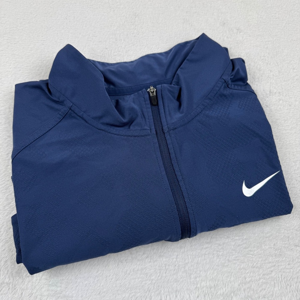 Nike Dri-FIT ADV Quarter-Zip Pullover Mens 2XL Navy Blue Tonal Camo - Picture 16 of 16